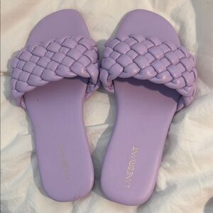 Lane Bryant Women's Lavender Braided Sandals